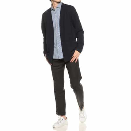 【美品】BARNEYS NEW YORK コットンニットカーディガン　ブラック 美品】BARNEYS NEW YORK コットンニットカーディガン ブラック