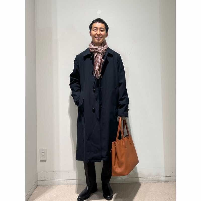 BARNEYS NEW YORK レザートートバッグ（M） BROWN
