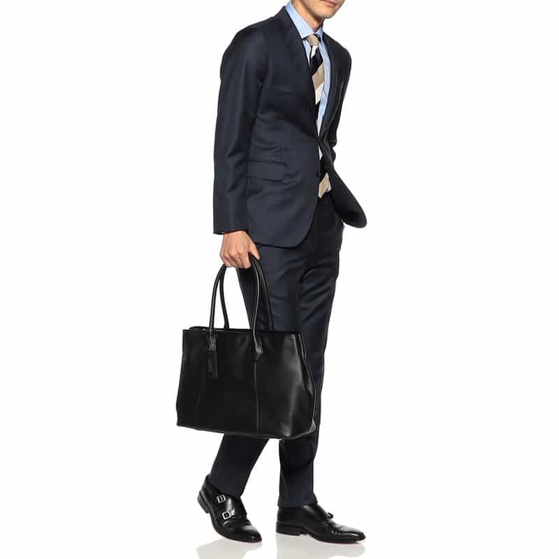 BARNEYS NEW YORK レザートートバッグ(M) BLACK