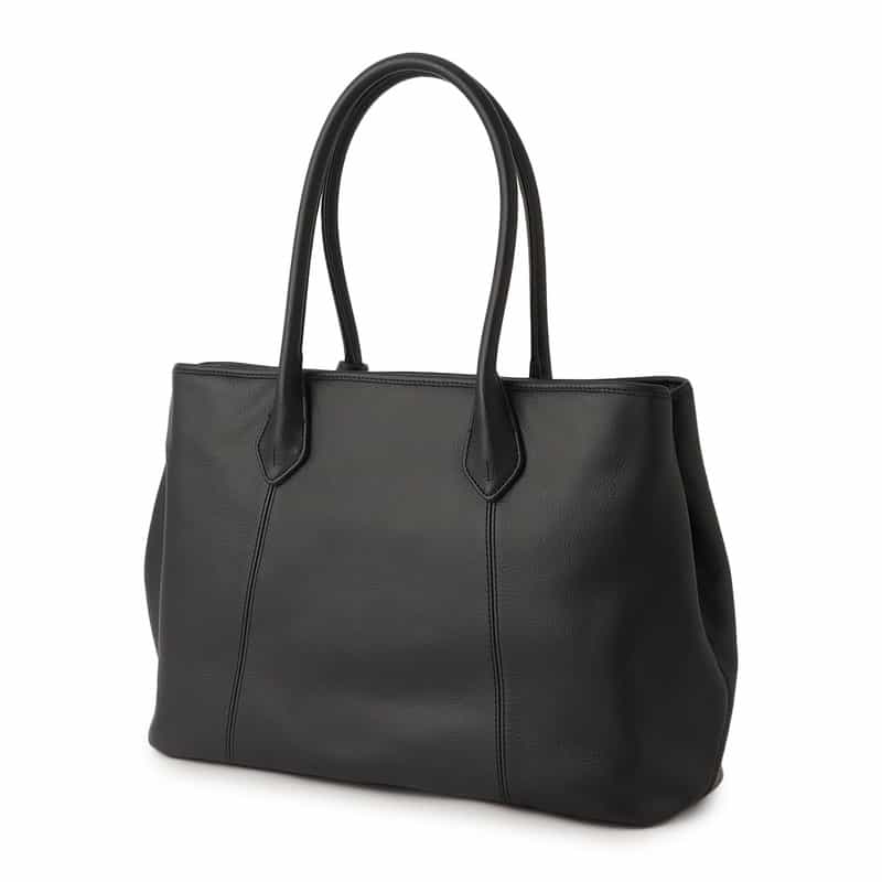 BARNEYS NEW YORK レザートートバッグ(M) BLACK