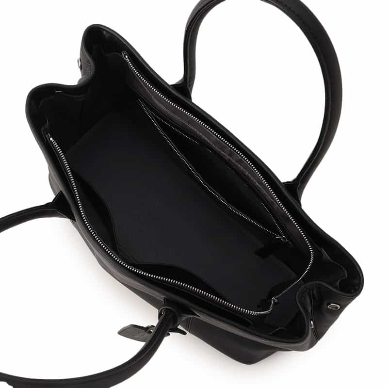 BARNEYS NEW YORK レザートートバッグ(M) BLACK
