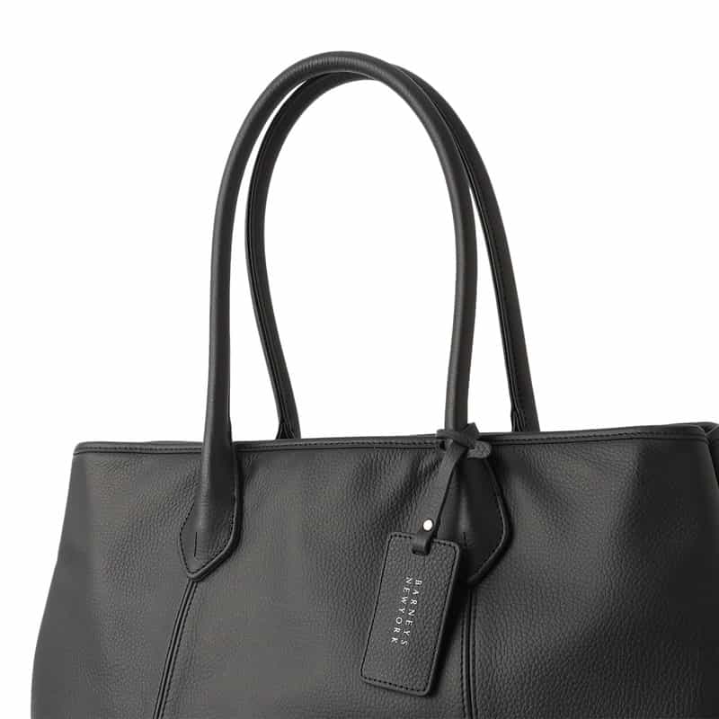 BARNEYS NEW YORK レザートートバッグ(M) BLACK