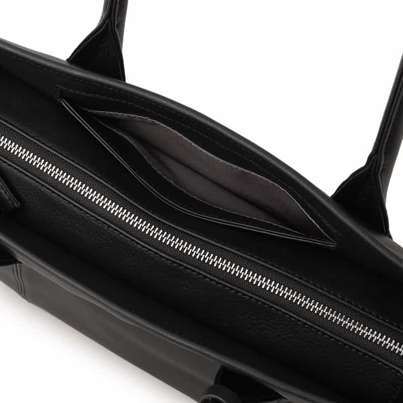 BARNEYS NEW YORK レザートートバッグ(M) BLACK