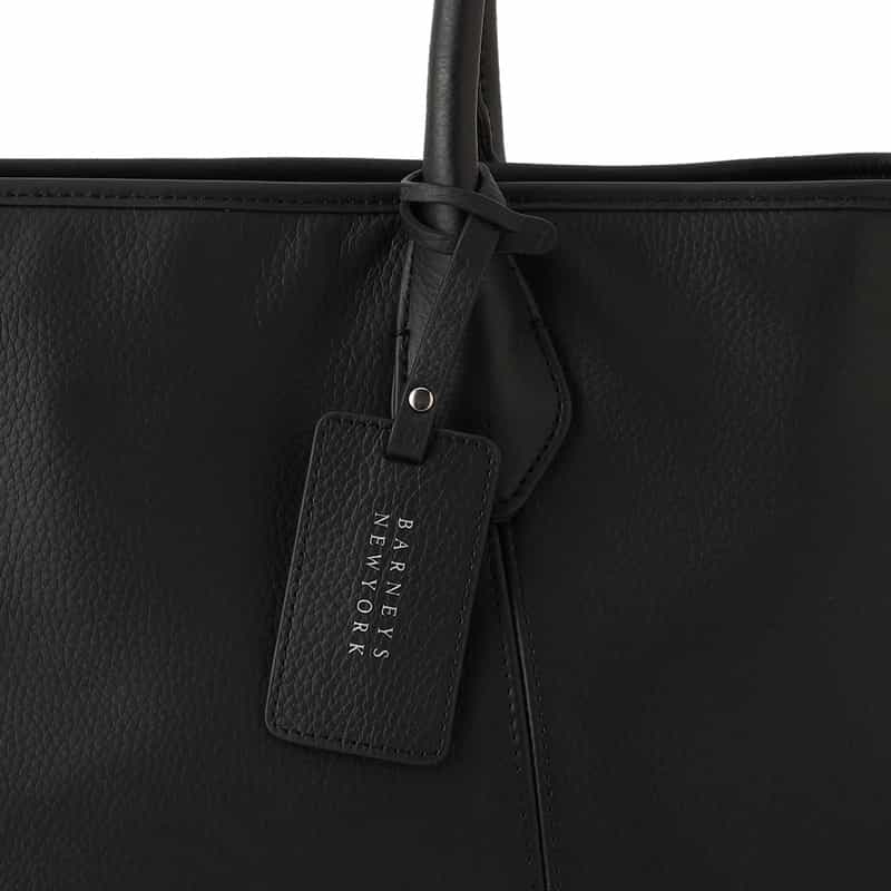 BARNEYS NEW YORK レザートートバッグ(M) BLACK