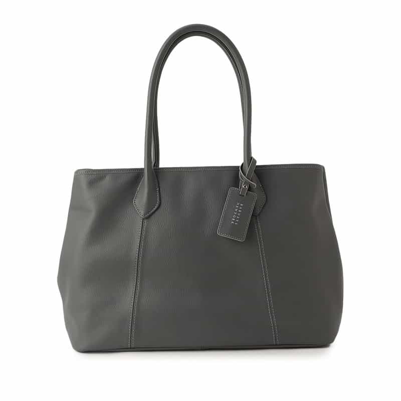 BARNEYS NEW YORK レザートートバッグ(M) GRAY