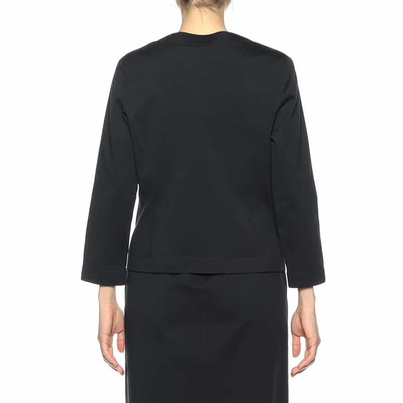 BARNEYS NEW YORK セットアップインコードロックノーカラージャケット NAVY