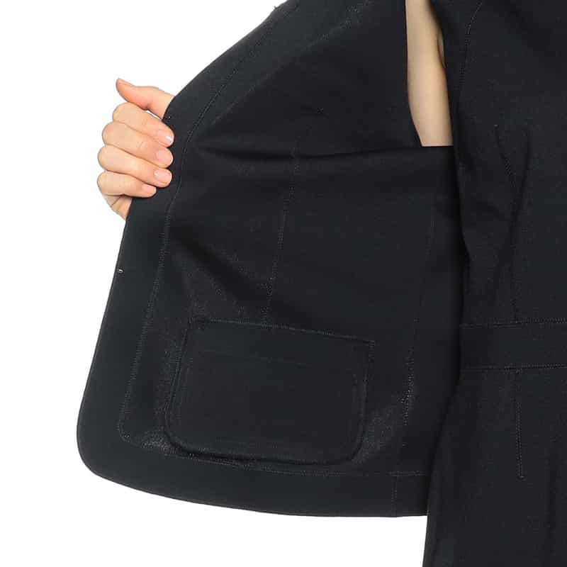 BARNEYS NEW YORK セットアップインコードロックノーカラージャケット NAVY