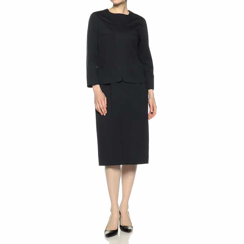 BARNEYS NEW YORK セットアップインコードロックノースリーブドレス NAVY