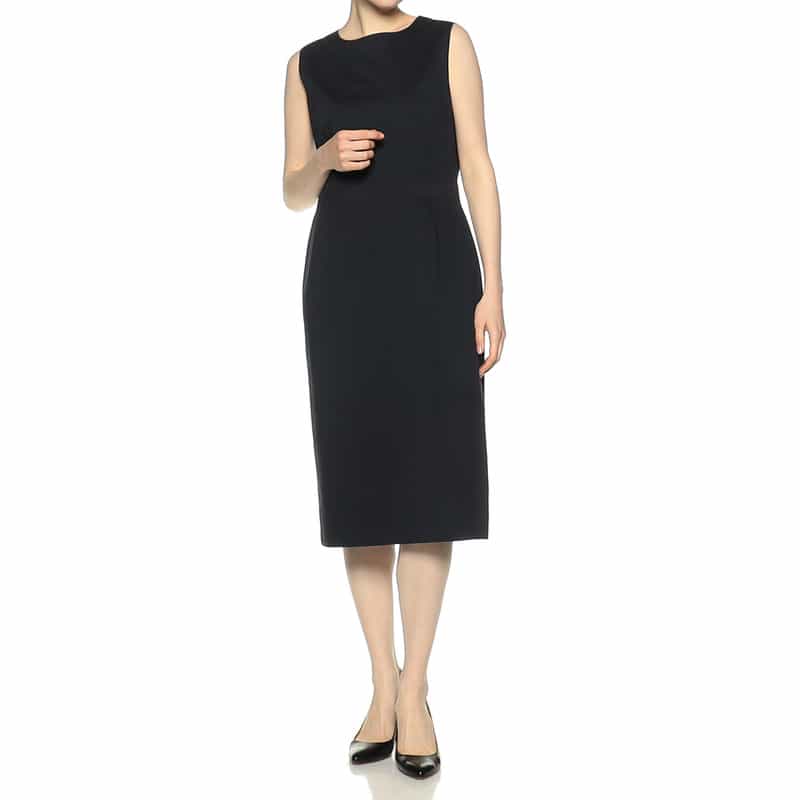BARNEYS NEW YORK セットアップインコードロックノースリーブドレス NAVY