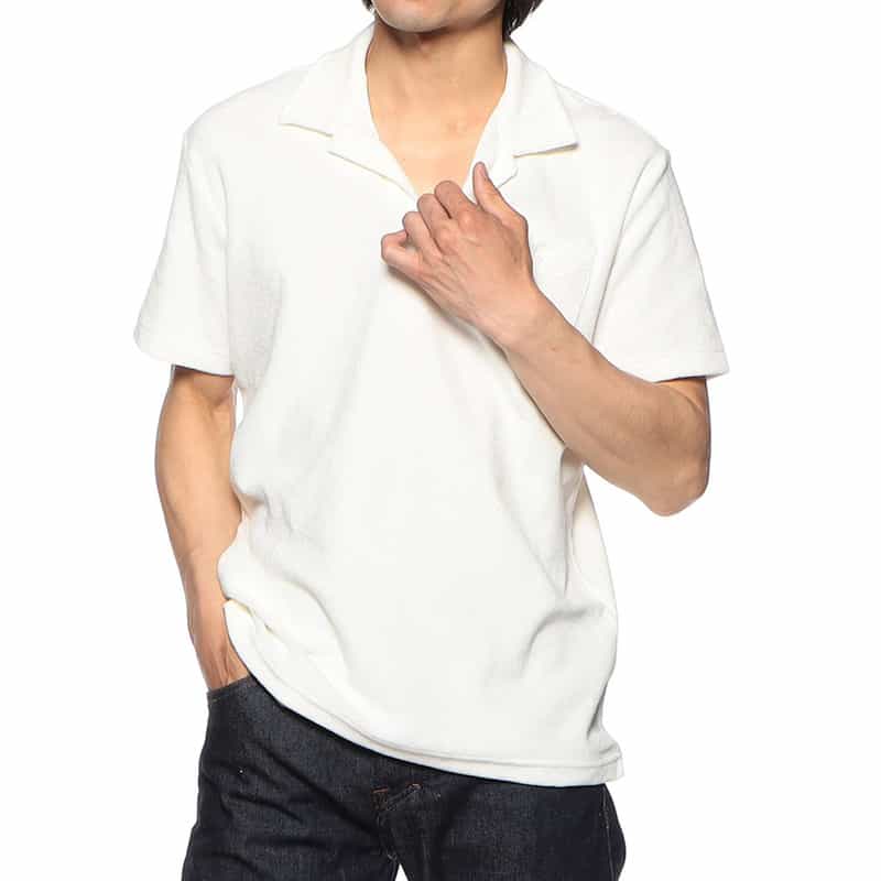 OAS パイルポロシャツ WHITE