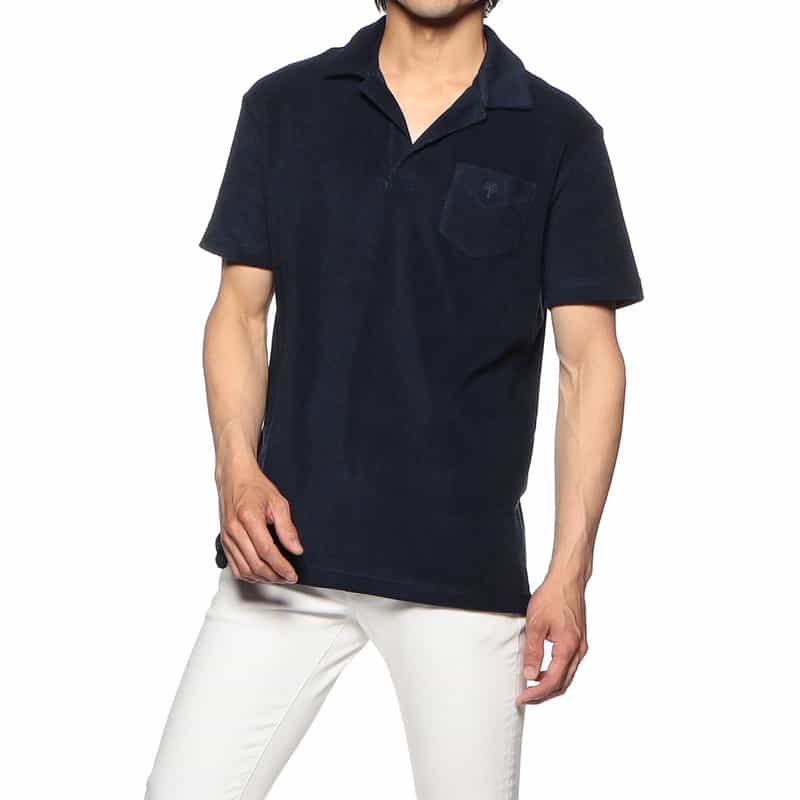 OAS パイルポロシャツ NAVY