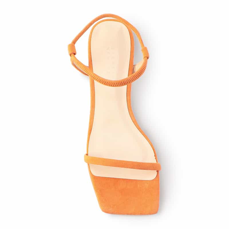 BARNEYS NEW YORK アンクルストラップフラットサンダル ORANGE