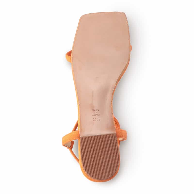 BARNEYS NEW YORK アンクルストラップフラットサンダル ORANGE