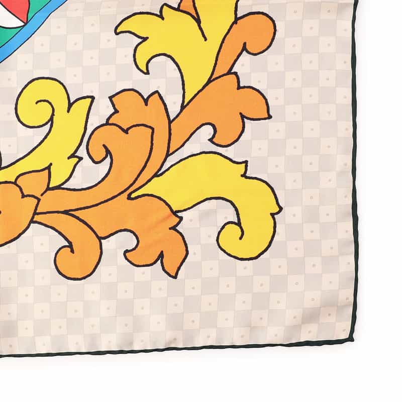 DIEFFE KINLOCH シルクスカーフ LIGHT GRAY