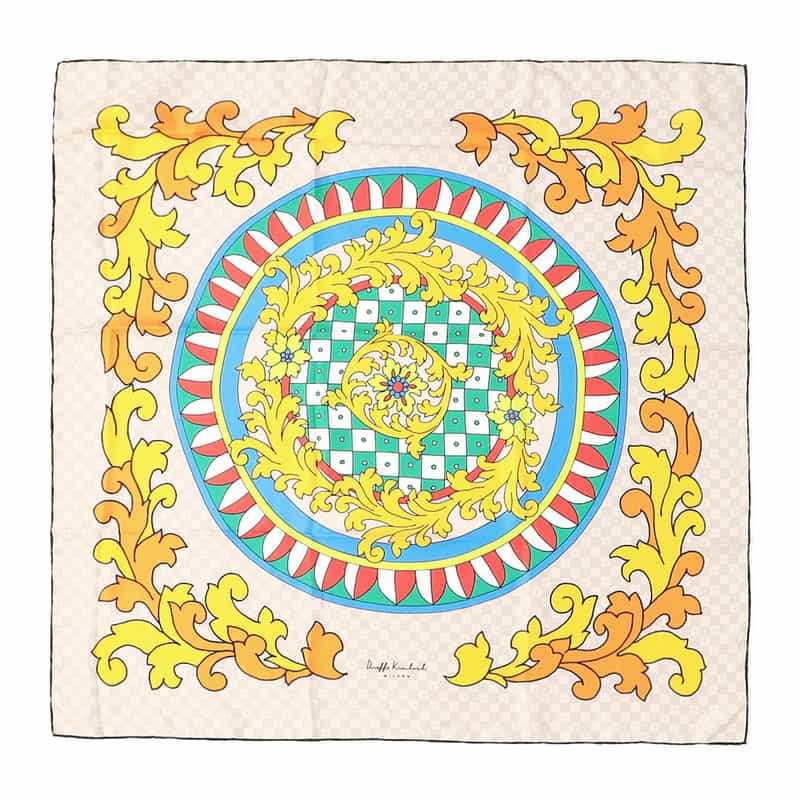 DIEFFE KINLOCH シルクスカーフ LIGHT GRAY