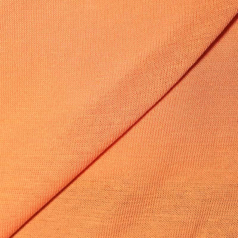 BARNEYS NEW YORK ウォッシャブルバイカラーニットプルオーバー ORANGE