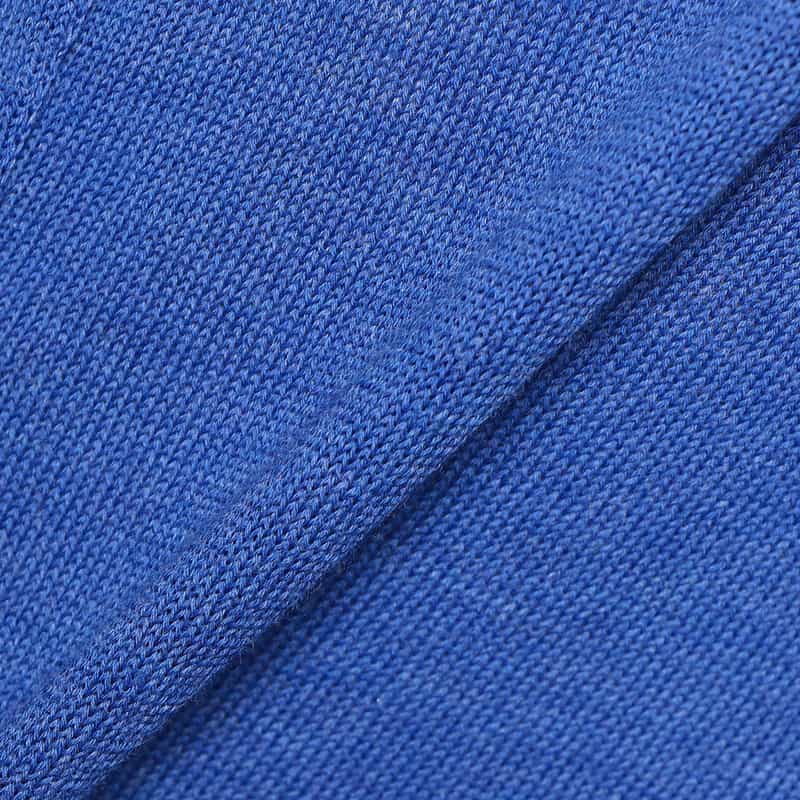 BARNEYS NEW YORK ウォッシャブルコットンクルーネックニットカーディガン BLUE