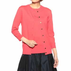 ウォッシャブルコットンクルーネックニットカーディガン