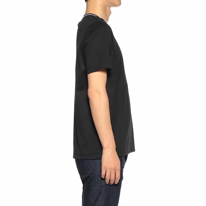 BARNEYS NEW YORK ラインニットTシャツ (ALBINI社製コットン使用) BLACK