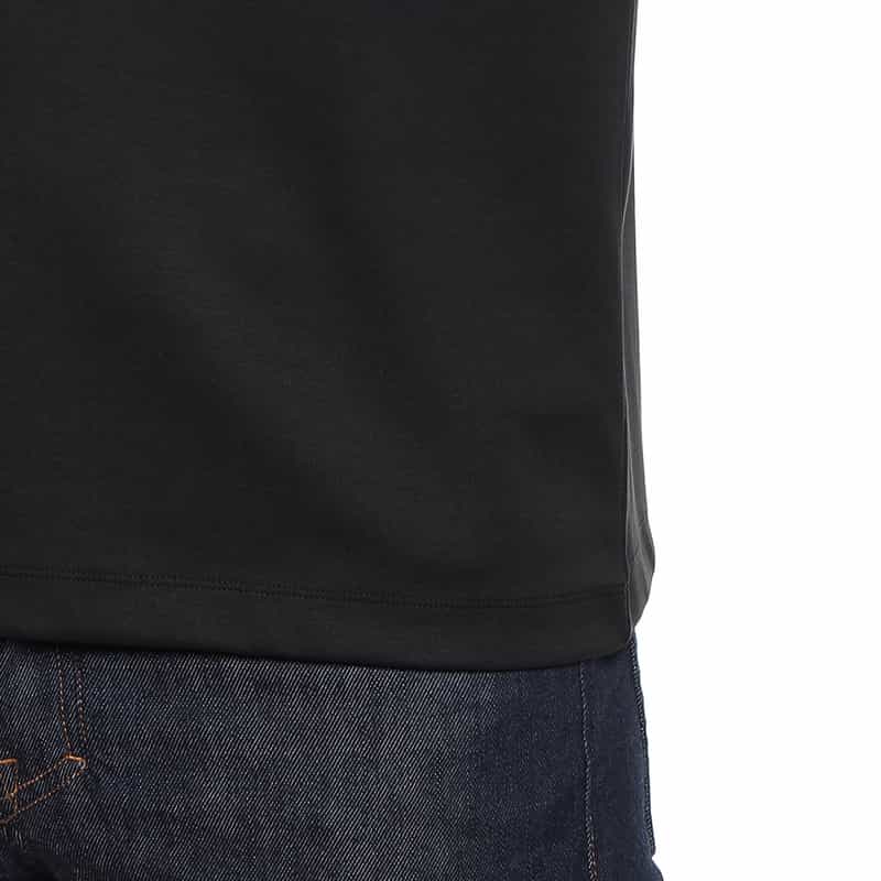 BARNEYS NEW YORK ラインニットTシャツ (ALBINI社製コットン使用) BLACK