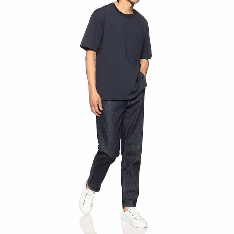 BARNEYS NEW YORK リラックスフィットポケットTシャツ NAVY