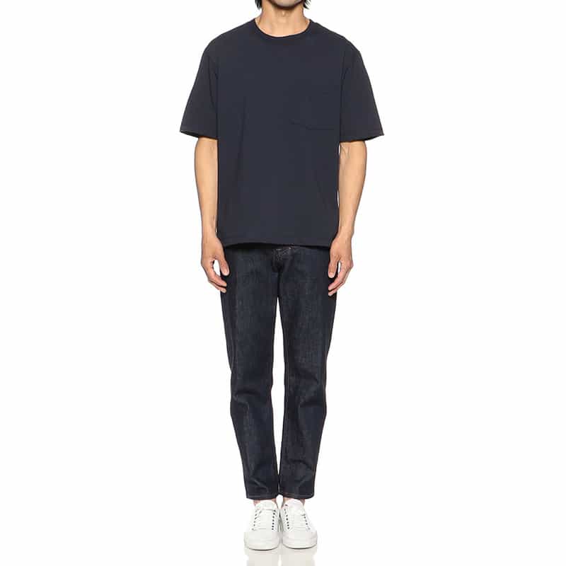 BARNEYS NEW YORK リラックスフィットポケットTシャツ NAVY