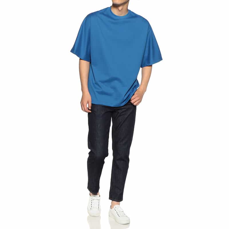 BARNEYS NEW YORK ビッグサイズドルマンスリーブTシャツ BLUE