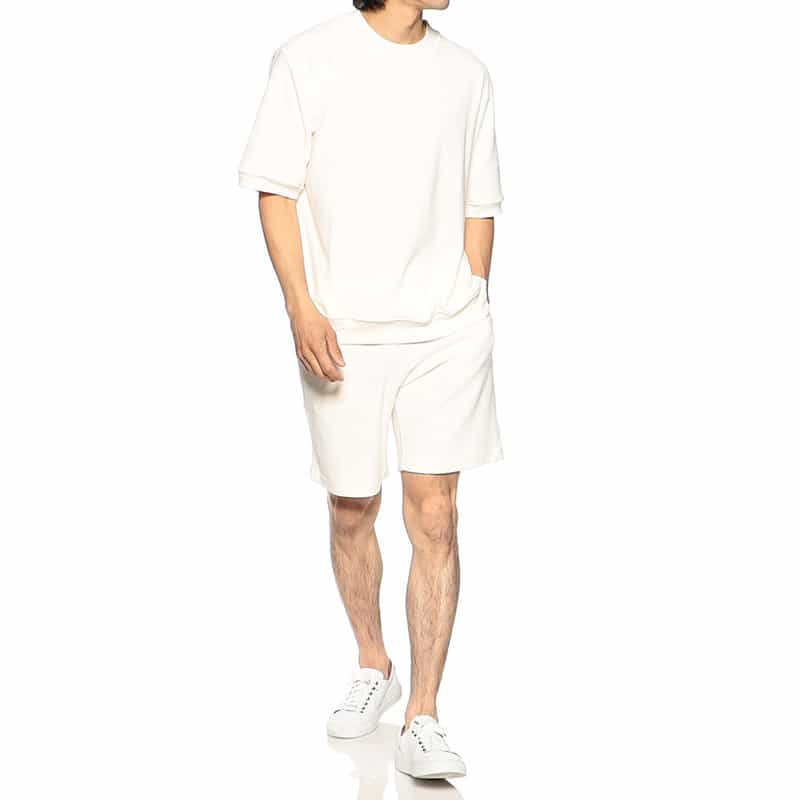 BARNEYS NEW YORK セットアップパイルショーツ WHITE