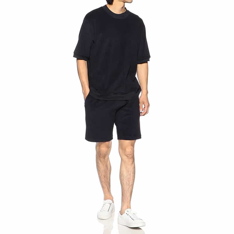 BARNEYS NEW YORK セットアップパイルショーツ NAVY