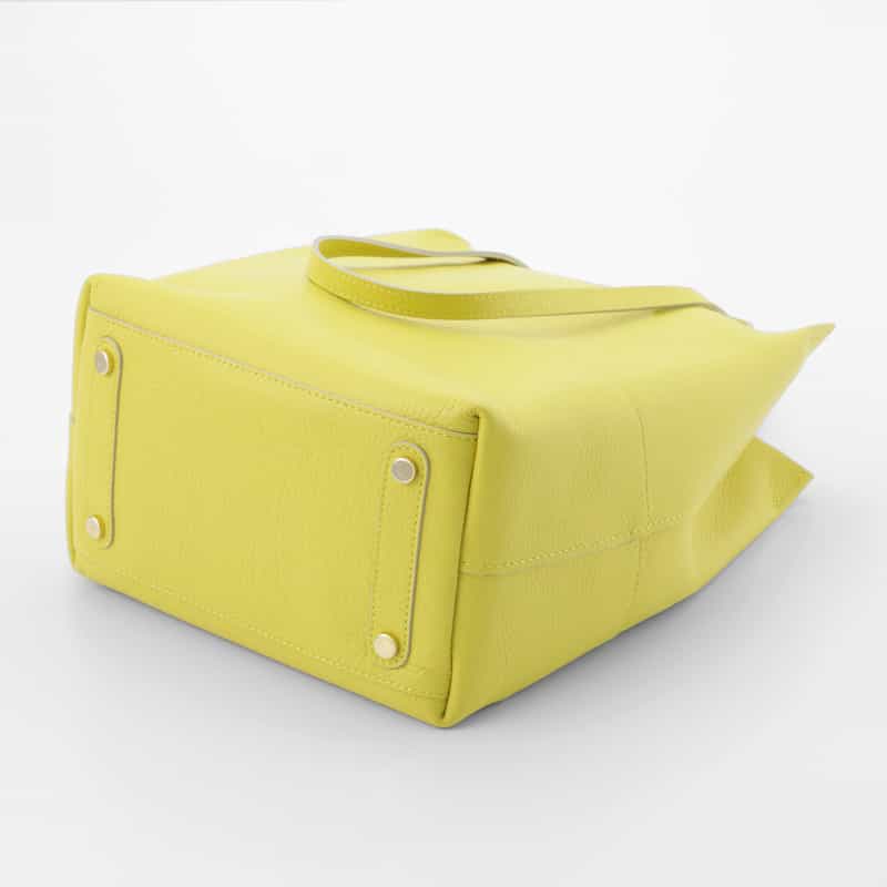 BARNEYS NEW YORK 縦型レザートートバッグ YELLOW