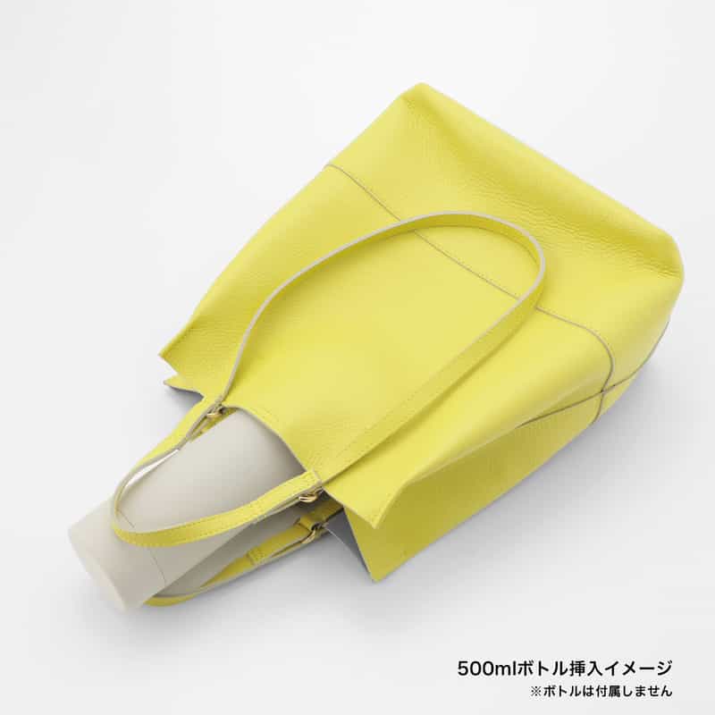 BARNEYS NEW YORK 縦型レザートートバッグ YELLOW