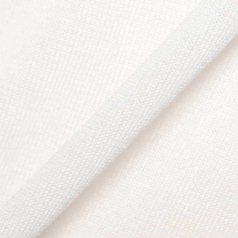 BARNEYS NEW YORK クルーネックシアーニットプルオーバー WHITE