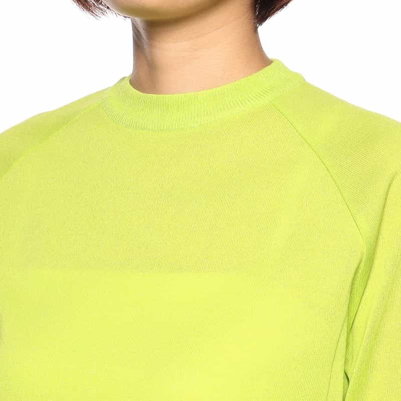 BARNEYS NEW YORK クルーネックシアーニットプルオーバー GREEN