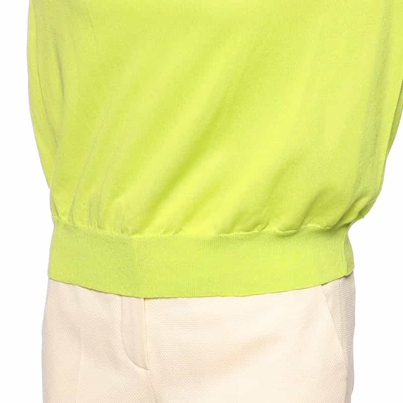 BARNEYS NEW YORK クルーネックシアーニットプルオーバー GREEN