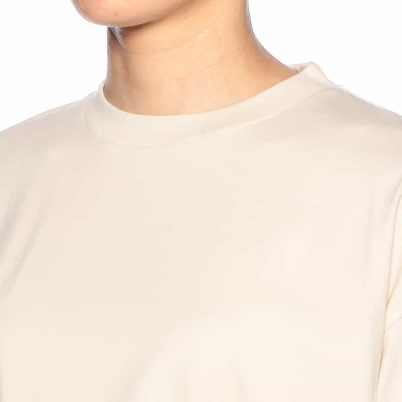 BARNEYS NEW YORK ウォッシャブルコットンハーフスリーブカットソー BEIGE