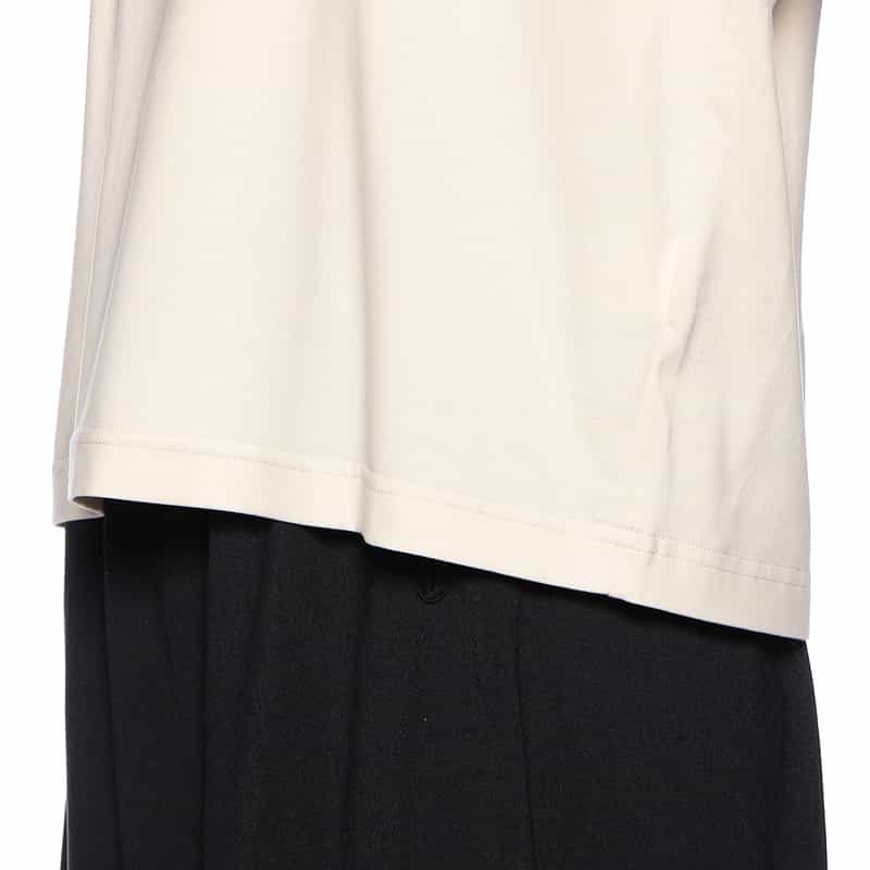 BARNEYS NEW YORK ウォッシャブルコットンハーフスリーブカットソー BEIGE