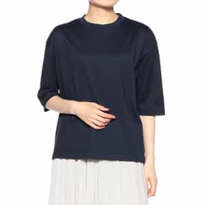 ウォッシャブルコットンハーフスリーブカットソー