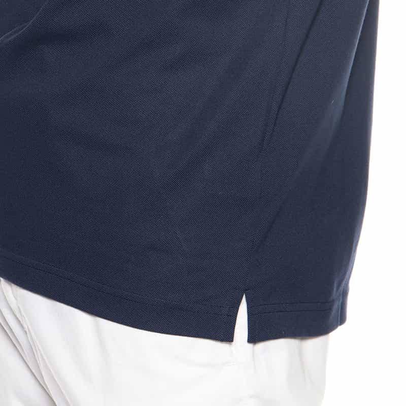 BARNEYS NEW YORK ウォッシャブル リバティプリント切替ポロシャツ NAVY