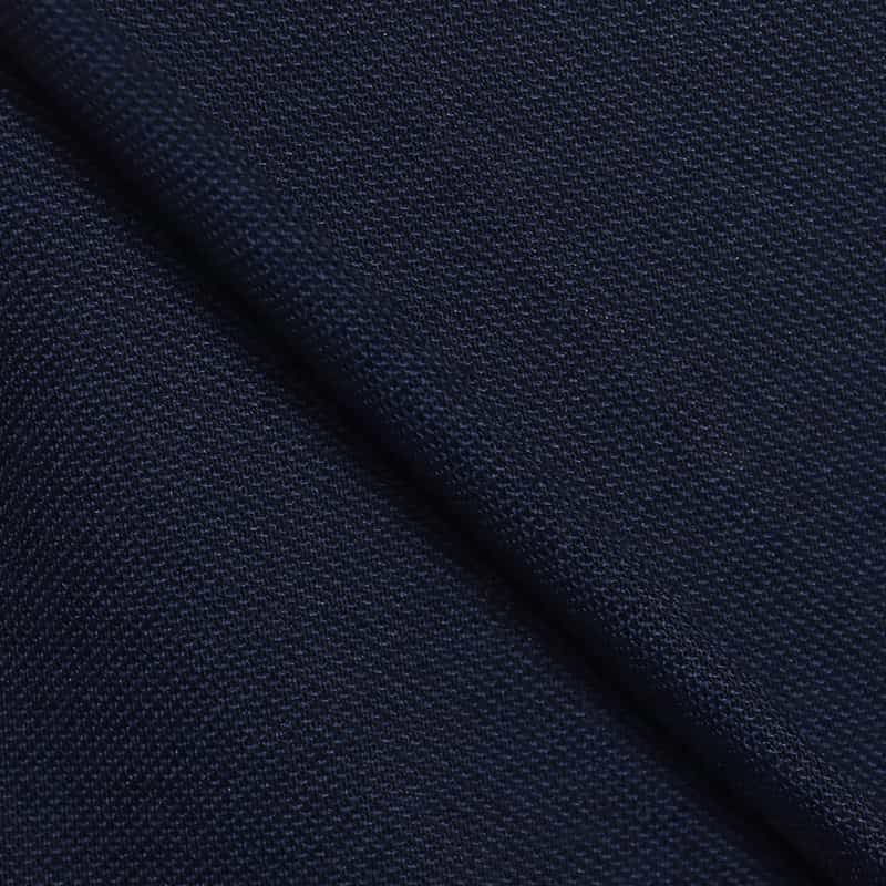 BARNEYS NEW YORK ウォッシャブル リバティプリント切替ポロシャツ NAVY