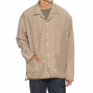 ウォッシャブル パイピング オープンカラー シャツ