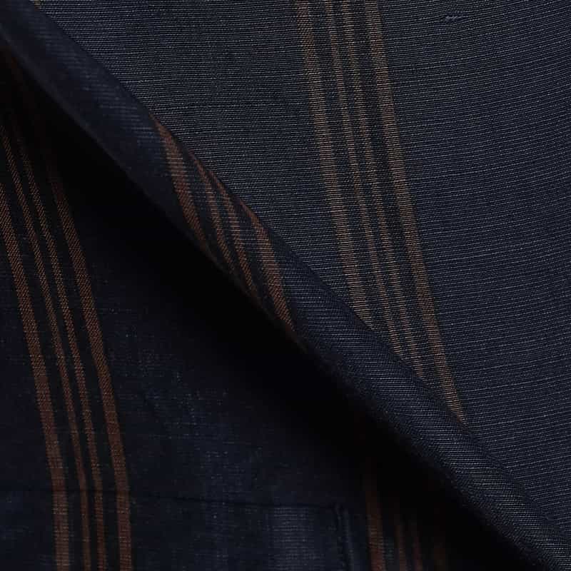 BARNEYS NEW YORK ウォッシャブル パイピング オープンカラー シャツ BLUE