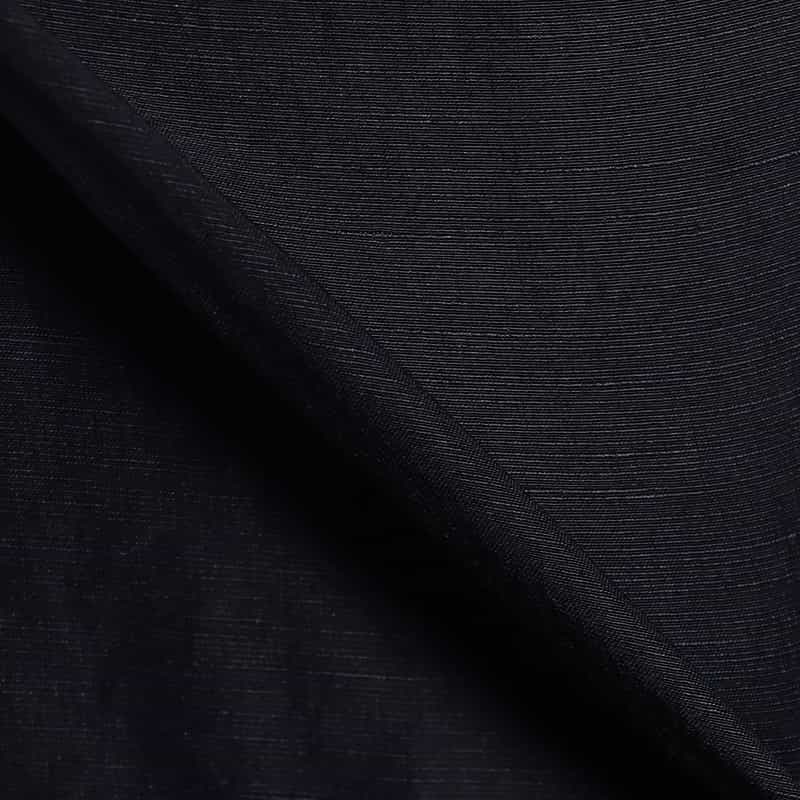 BARNEYS NEW YORK ウォッシャブル パイピング オープンカラー シャツ NAVY