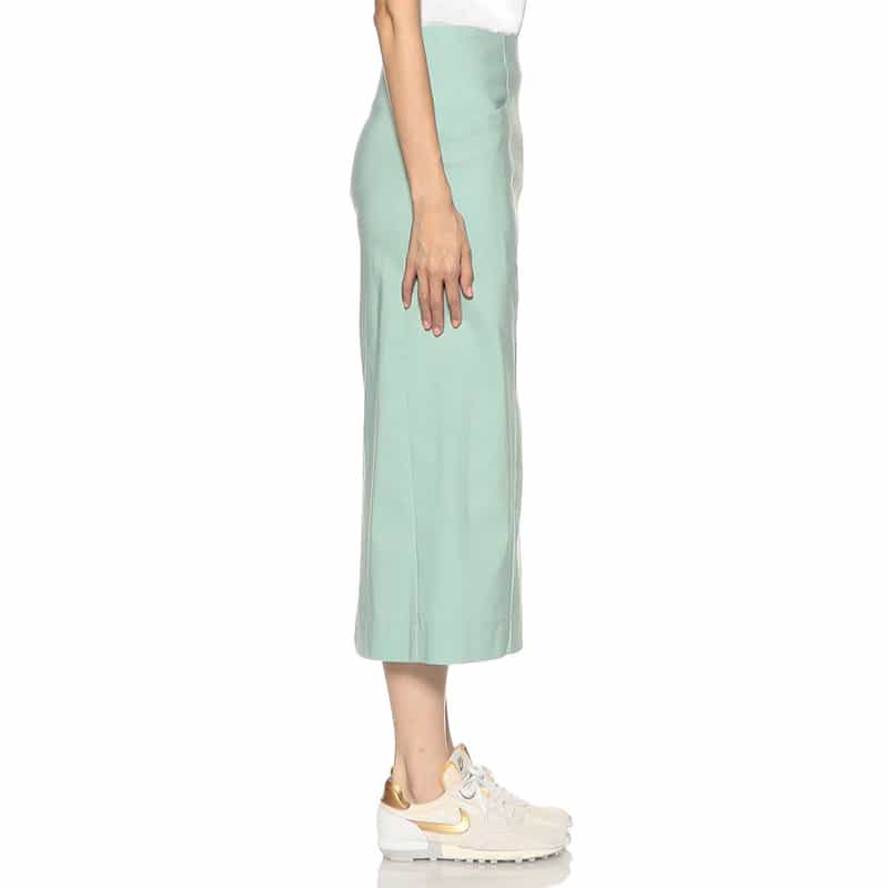 BARNEYS NEW YORK ウォッシャブルサイドポケットタイトスカート LIGHT GREEN