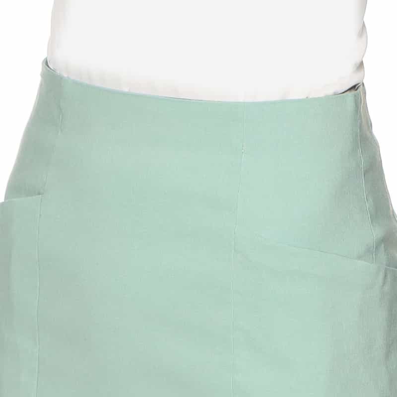 BARNEYS NEW YORK ウォッシャブルサイドポケットタイトスカート LIGHT GREEN