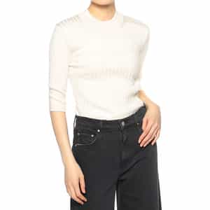 ウォッシャブルリブニットプルオーバー