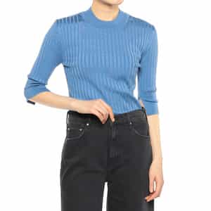 ウォッシャブルリブニットプルオーバー