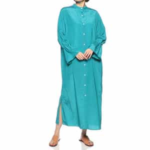 ウォッシャブル シャイニーシャツドレス