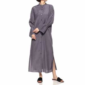 ウォッシャブル シャイニーシャツドレス