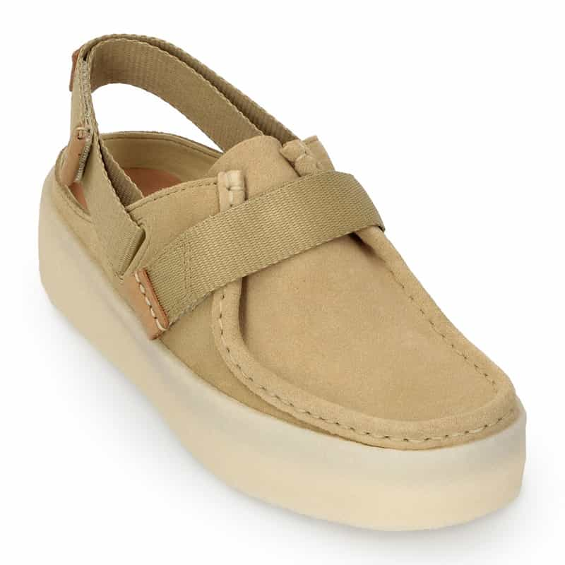 Clarks バックストラップモカシンシューズ CAMEL