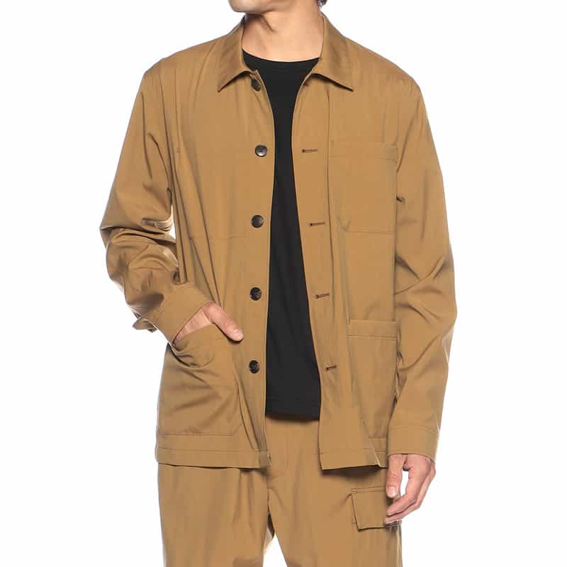 BARNEYS NEW YORK セットアップシャツジャケット CAMEL